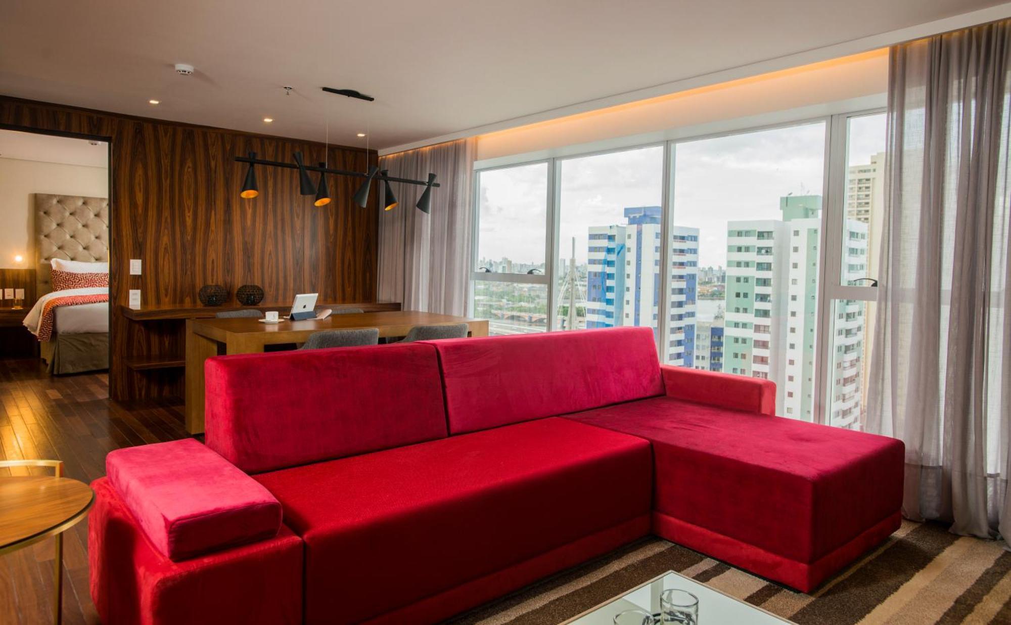 Hotel Luzeiros ريسيفي الغرفة الصورة A modern living room